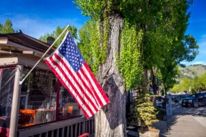 American Flag Jackson, WY