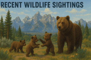 recent Grizzly bear sightings GTNP