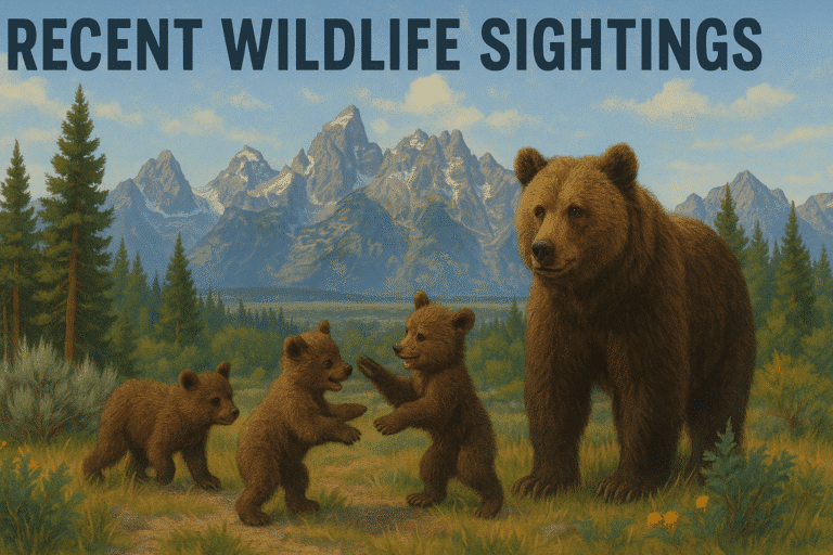 recent Grizzly bear sightings GTNP