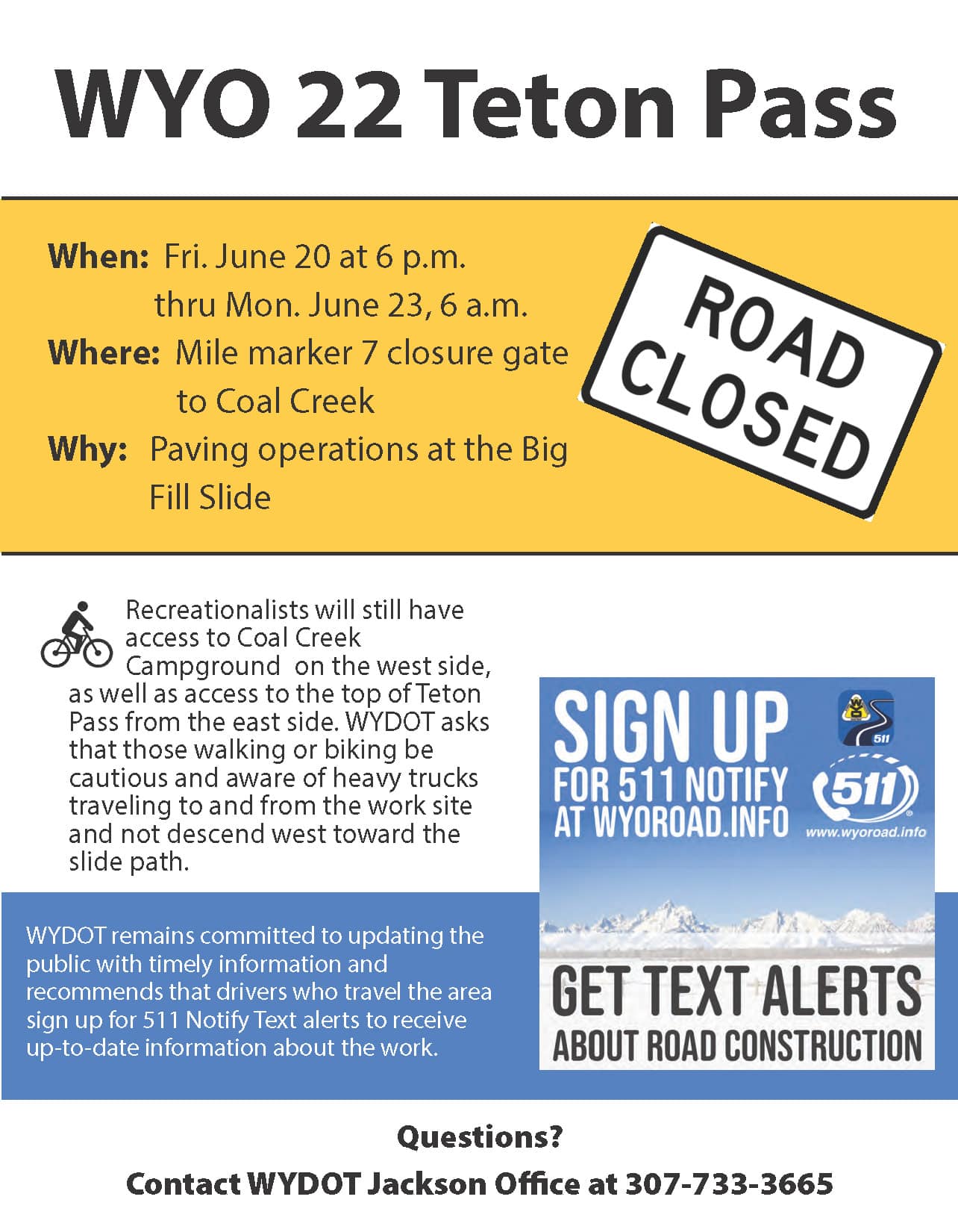 Teton Pass Closed 2025
