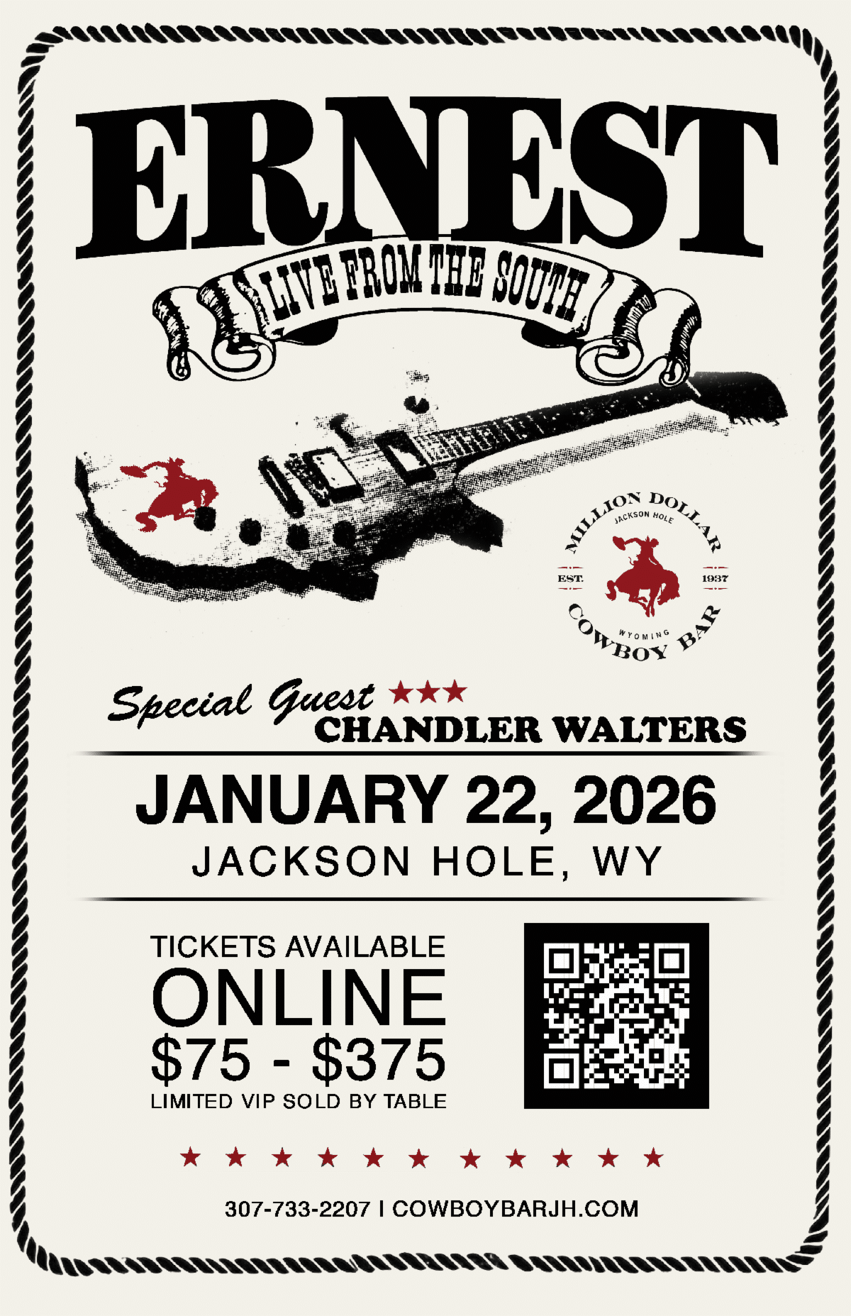 Ernest Cowboy Bar Tickets Jackson WY