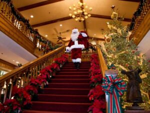 Santa at the Wort Hotel Jackson, WY